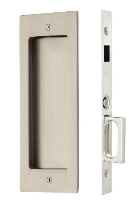 Emtek 2116US15 Satin Chrome Modern Rectangular Dummy Pocket Door Mortise Lock