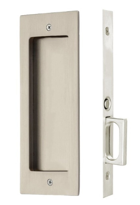 Emtek 2114US15 Satin Nickel Modern Rectangular Passage Pocket Door Mortise Lock