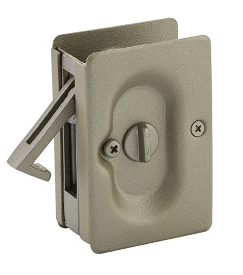 Emtek 2102TWB Tumbled White Bronze Privacy Pocket Door Lock