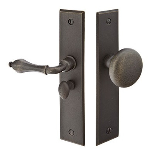 Emtek 2291MB Medium Bronze Rectangular Style Screen Door Lock