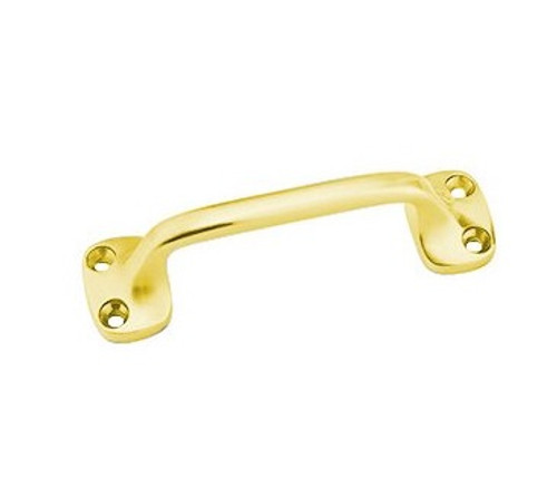 Emtek 2244US3 Polished Brass 4" Window, Utility Pull with Screws