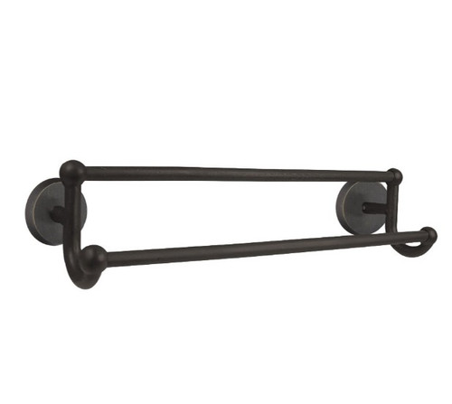 Emtek 23051MB Medium Bronze 18" Sandcast Bronze Double Towel Bar