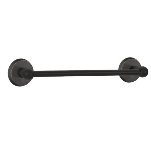 Emtek 23021MB Medium Bronze 18" Sandcast Bronze Towel Bar