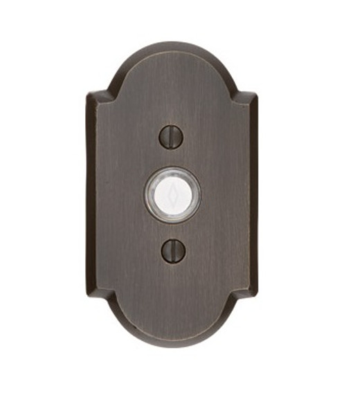 Emtek 2421FB Flat Black Doorbell Button with #1 Style Rosette