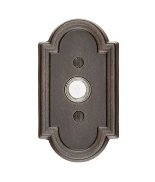 Emtek 2411MB Medium Bronze Doorbell Button with #11 Style Rosette