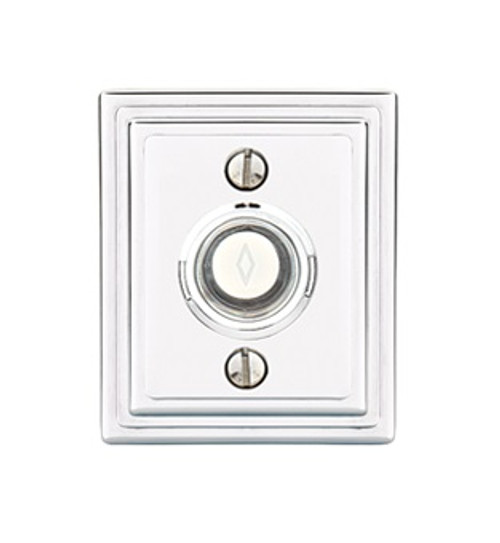 Emtek 2404US15A Pewter Doorbell Button with Wilshire Rosette