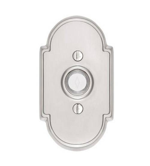 Emtek 2408-US15A Pewter Doorbell Button with #8 Rosette