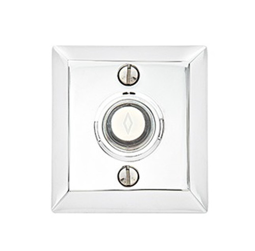 Emtek 2409US15 Satin Nickel Doorbell Button with Quincy Rosette