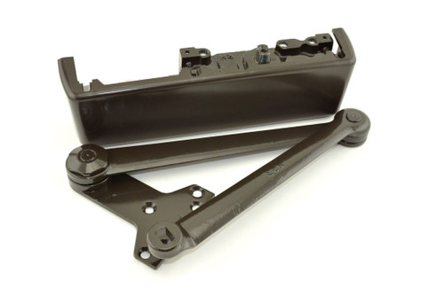 LCN 4111HEDADKBRZRH Right Hand Heavy Duty Parallel Arm Hold Open Push Side Mount Adjustable 1-5 Door Closer with TBSRT Thru Bolts 695 Dark Bronze Finish