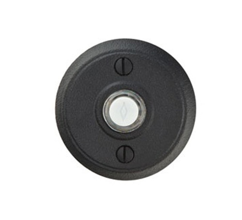 Emtek 2432SWS Satin Steel Doorbell Button with #2 Style Rosette