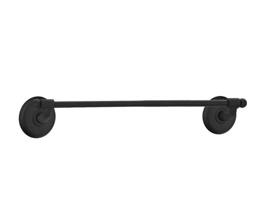 Emtek 25023FBS Flat Black Steel 30" Wrought Steel Towel Bar