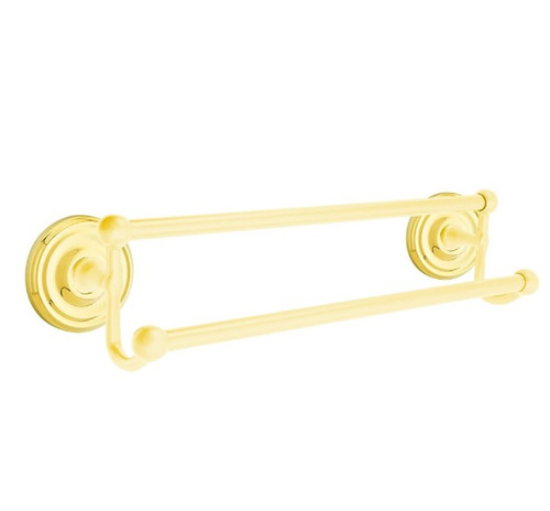 Traditional Brass Double Towel Bar