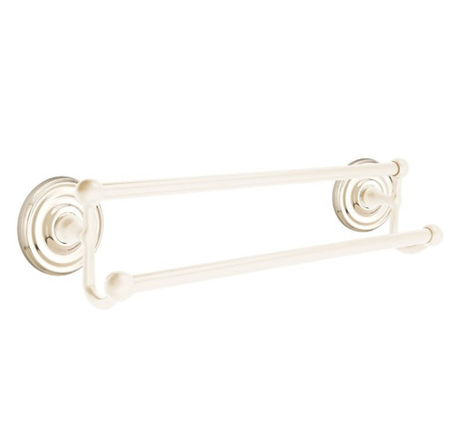 Emtek 26031US14 Polished Nickel 18" Traditional Brass Double Towel Bar