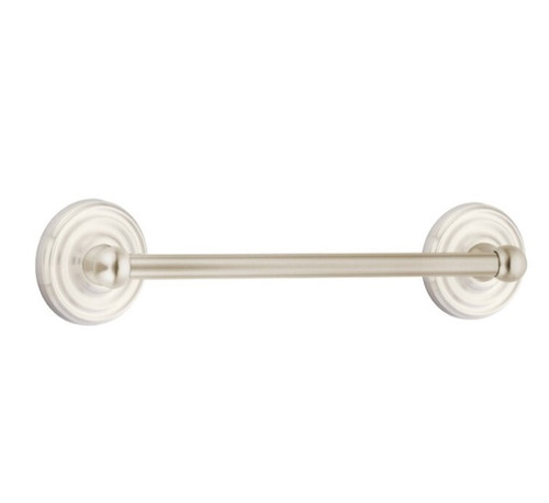 Emtek 26024US15 Satin Nickel 12" Traditional Brass Towel Bar