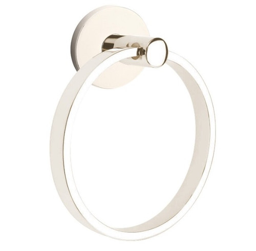 Emtek 2801US14 Polished Nickel Modern Brass Towel Ring