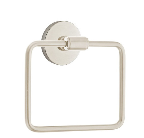 Emtek 2901US15 Satin Nickel Transitional Brass Towel Ring with Your Choice of Rose