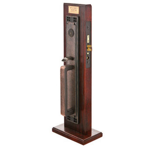 Emtek 3049US10B Oil Rubbed Bronze Craftsman Full Style Dummy Mortise Entryset with Your Choice of Handle