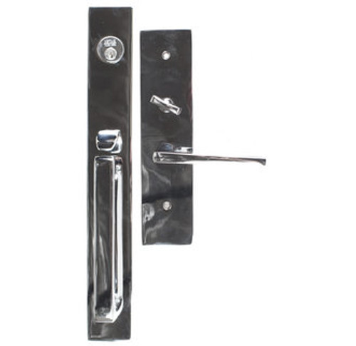 Emtek 3048US26 Polished Chrome Lugano Style Dummy Mortise Entryset with Your Choice of Handle