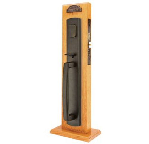 Emtek 3330FB Flat Black Longmont Style Single Cylinder Mortise Entryset with your Choice of Handle