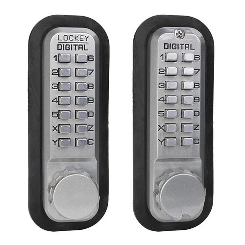 Lockey 2210SCMGDC Mechanical Keyless Deadbolt with Double Combination Satin Chrome Marine Grade Finish