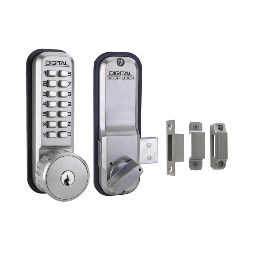 Lockey 2200SNKA Mechanical Keyless Surface Mount Deadbolt Keyed Alike Satin Nickel Finish