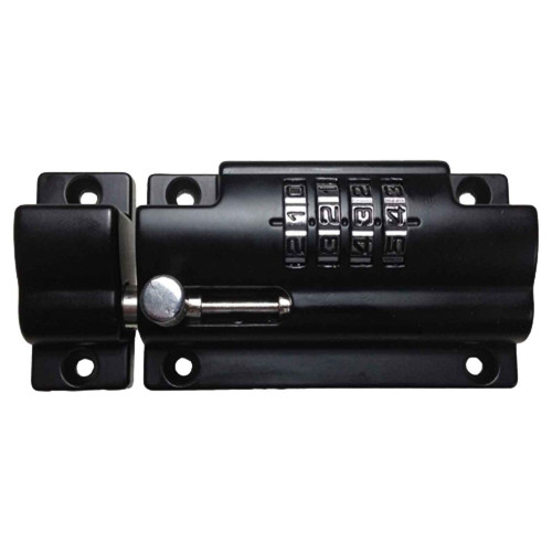 Lockey MS40 Mechanical Combination Slide Bolt Lock Black Finish