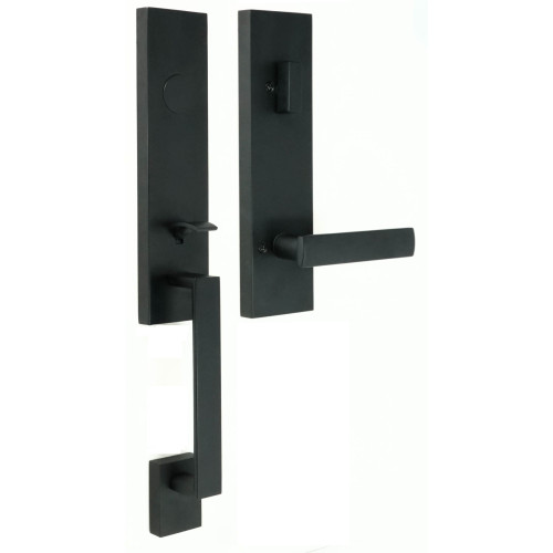 Weslock 02875-2320020 Leighton Dummy Handle set with Utica Lever Trim Matte Black Finish