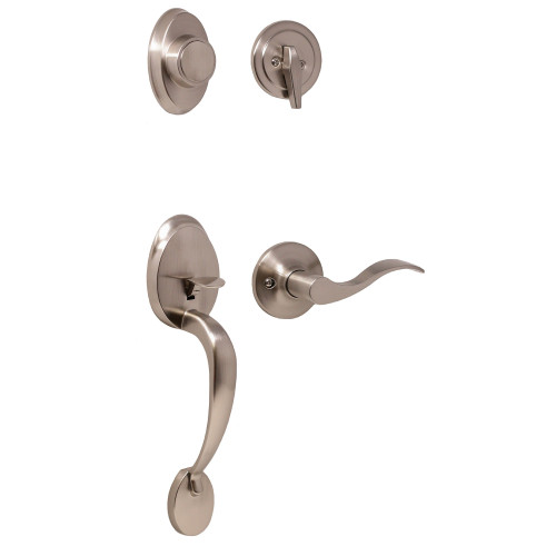 Weslock L2815-NXN0020 Hillcrest Dummy Handle set with Left Hand New Haven Trim Satin Nickel Finish