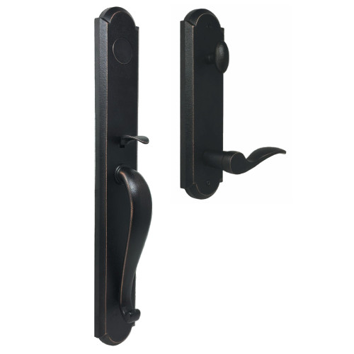 Weslock L7680-1H10020 Wiltshire Dummy Handle set with Left hand Carlow lever in the Oil Rubbed Bronze Finish