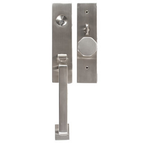 Emtek 3347US15 Satin Nickel Mormont Style Single Cylinder Mortise Entryset with your Choice of Handle