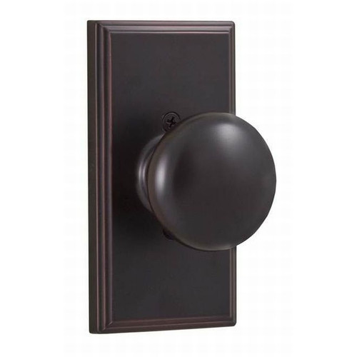 Weslock 3705I-1 Oil Rubbed Bronze Impresa Dummy Knob with Woodward Rosette