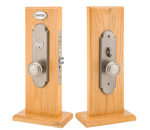 Emtek 3543US3 Lifetime Brass Charleston Style Single Cylinder Mortise Entry set with your Choice of Handle