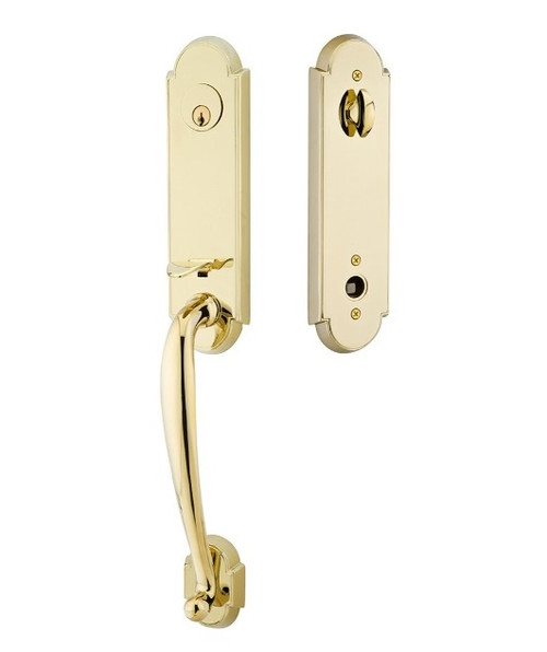 Emtek 4313US3 Lifetime Brass Richmond Brass Tubular Style Single Cylinder Entryset with Your Choice of Handle