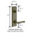 Emtek 451512MB Medium Bronze Sandcast Bronze Monolithic Tubular Style Single Cylinder Entryset with Your Choice of Handle