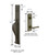 Emtek 451613MB Medium Bronze Sandcast Bronze Rectangular Full Length Tubular Style Single Cylinder Entryset with Your Choice of Handle