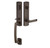 Emtek 452822MB Medium Bronze Sandcast Bronze Logan Tubular Style Double Cylinder Entryset with Your Choice of Handle