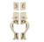Emtek 454414-TWB Tumbled White Bronze Sandcast Bronze Rectangular Tubular Style Double Cylinder Grip by Grip Entryset 