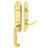 Emtek 4721US3 Lifetime Brass Ribbon & Reed Brass Tubular Style Double Cylinder Entryset with Your Choice of Handle