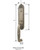 Emtek 4701US3 Lifetime Brass Ribbon & Reed Brass Tubular Style Dummy Entryset with Your Choice of Handle