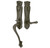 Emtek 472333MB Medium Bronze Lost Wax Cast Brass Art Nouveau Tubular Style Double Cylinder Entryset with Your Choice of Handle