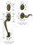 Emtek 470224MB Medium Bronze Lost Wax Cast Bronze Tuscany Sectional Tubular Style Dummy Entryset with Your Choice of Handle