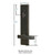 Emtek 4818US10B Oil Rubbed Bronze Davos Brass Tubular Style Single Cylinder Entryset with Your Choice of Handle