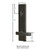 Emtek 4808US10B Oil Rubbed Bronze Davos Brass Tubular Style Dummy Entryset with Your Choice of Handle