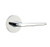 Emtek HER-US26-PHD Polished Chrome Hermes (Pair) Half Dummy Levers with Your Choice of Rosette