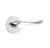 Emtek LU-US26-PHD Polished Chrome Luzern (Pair) Half Dummy Levers with Your Choice of Rosette