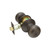 Emtek WC-MB-ENTR Medium Bronze Winchester Keyed Entry Knob with Your Choice of Rosette