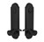 Emtek 5328US19 Flat Black Annapolis 2-Point Double Cylinder Key In Lockset