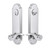 Emtek 5328US26 Polished Chrome Annapolis 2-Point Double Cylinder Key In Lockset