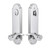 Emtek 5318US26 Polished Chrome Annapolis 2-Point Single Cylinder Key In Lockset