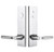 Emtek 5362US26 Polished Chrome Modern Rectangular 2-Point Dummy Lockset